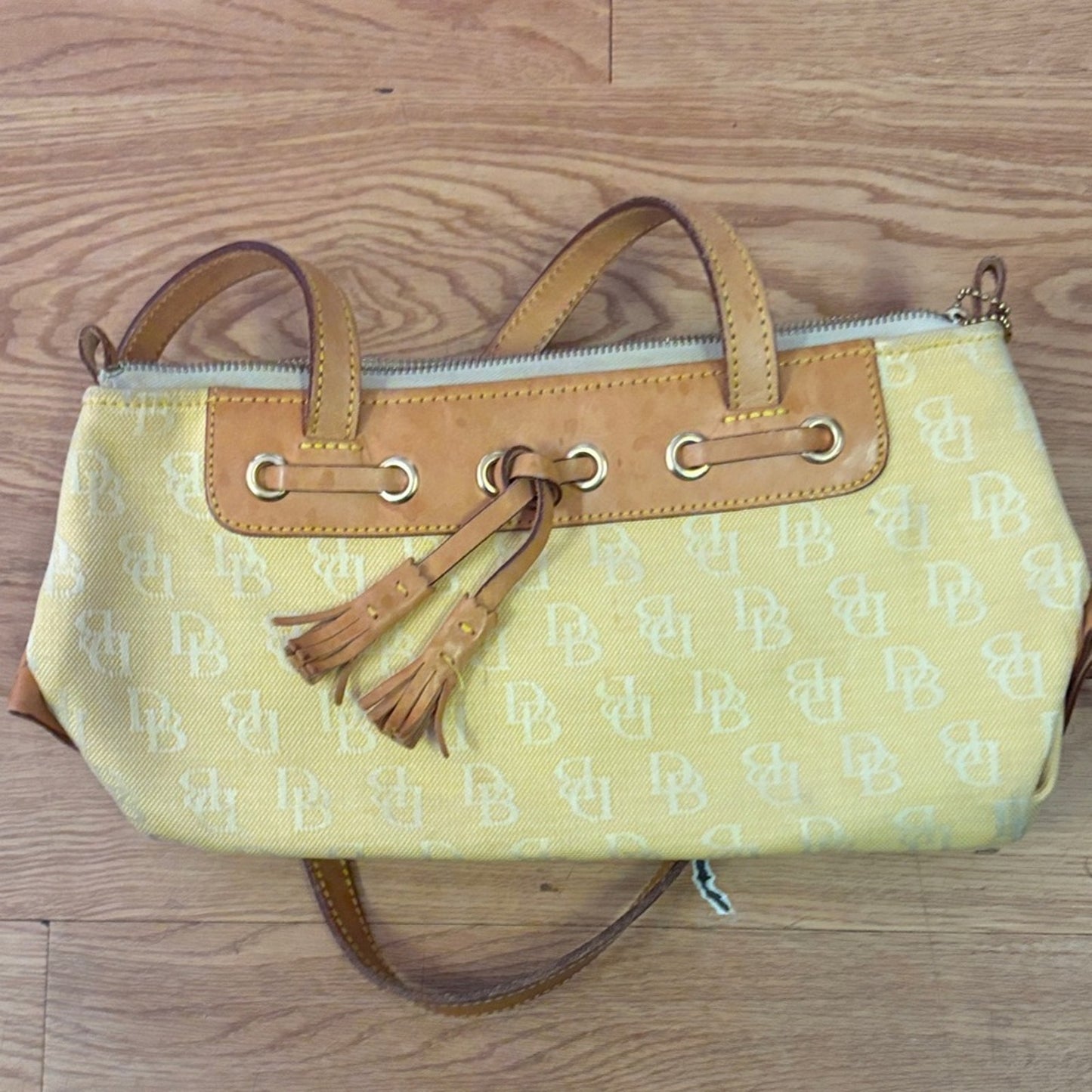 Dooney & Bourke Yellow and Brown Shoulder Bag