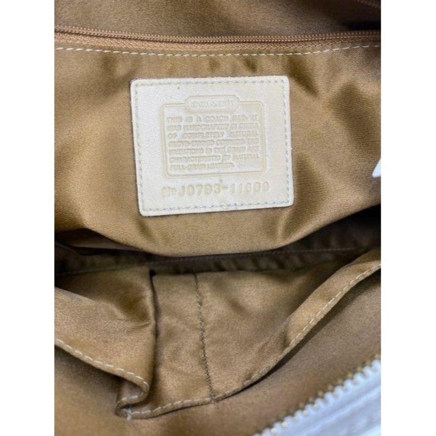coach leather white shoulder bag