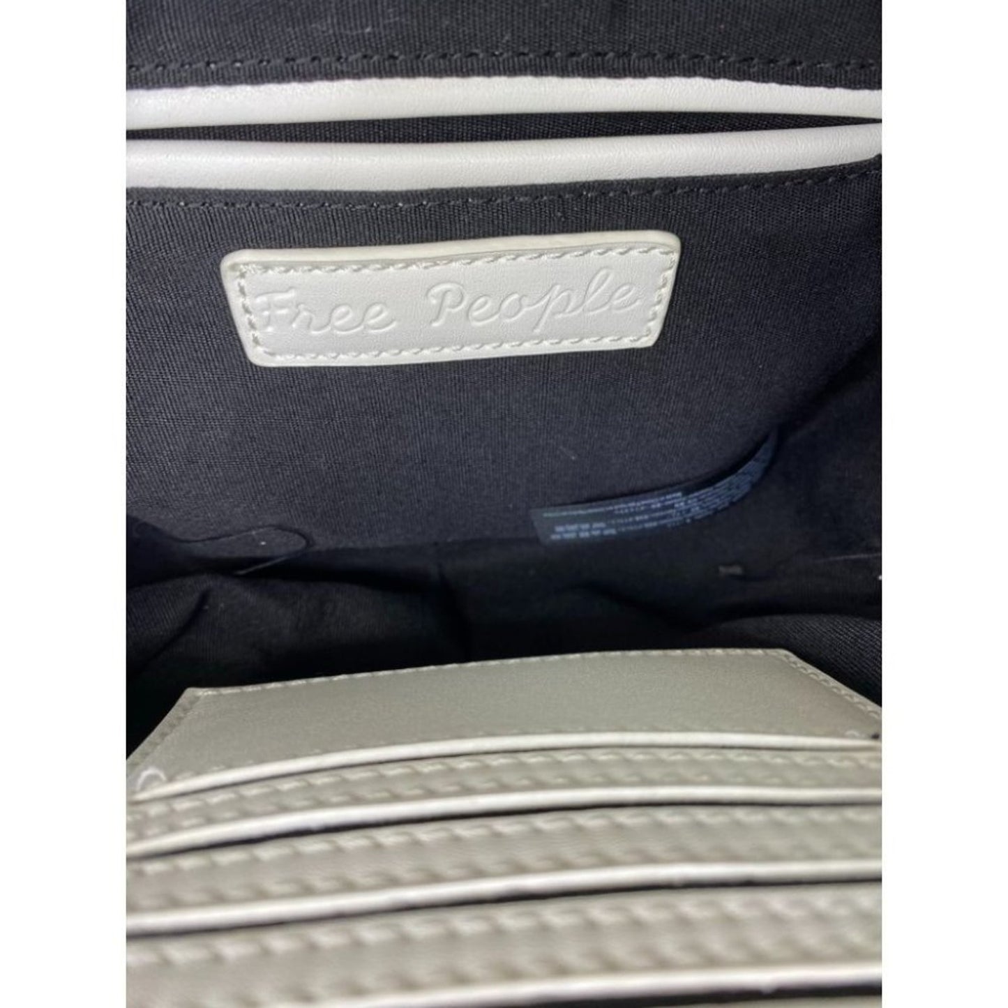 Free People Faux Leather White Back Pack