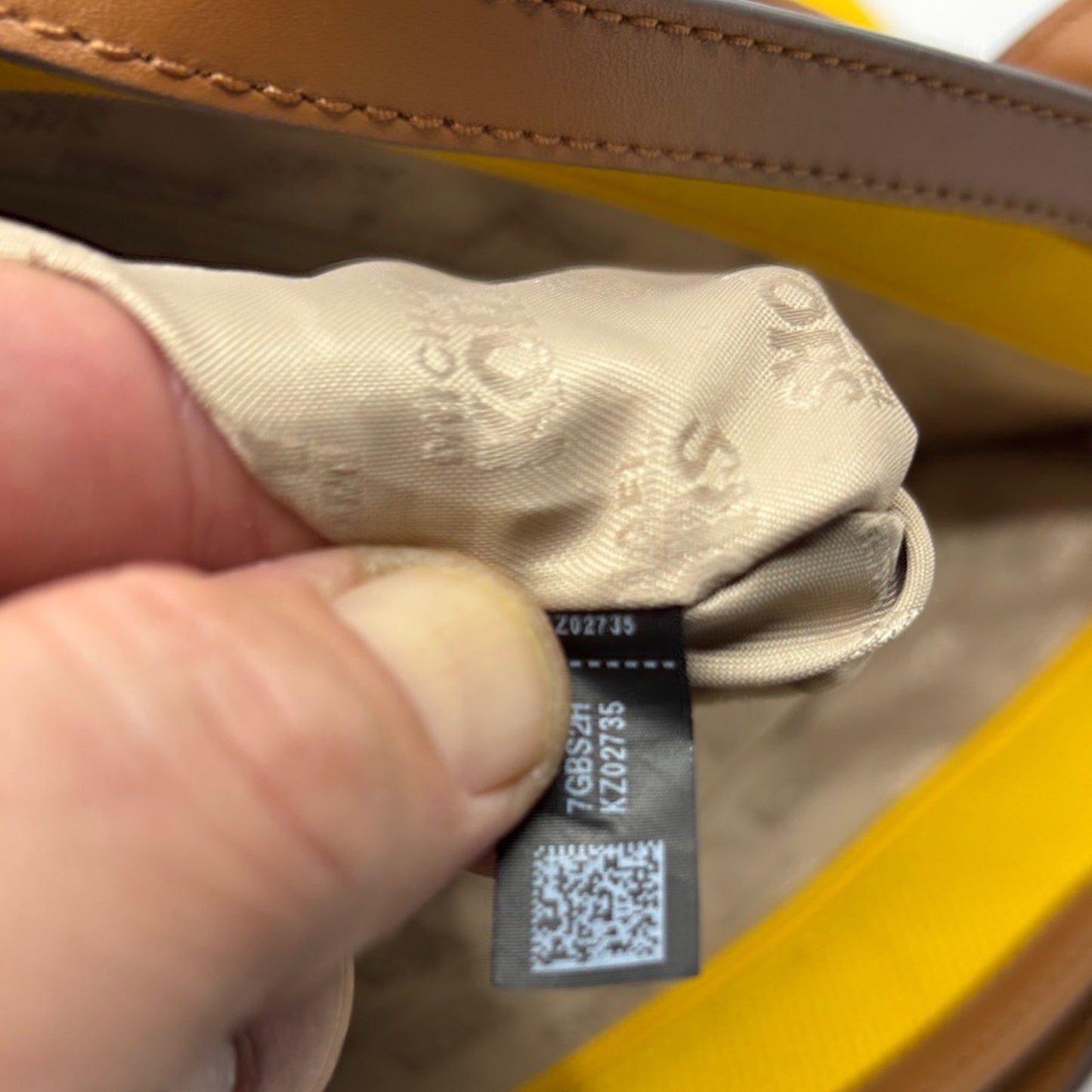 Michael Kors Vibrant Yellow Tote with Tan Accents