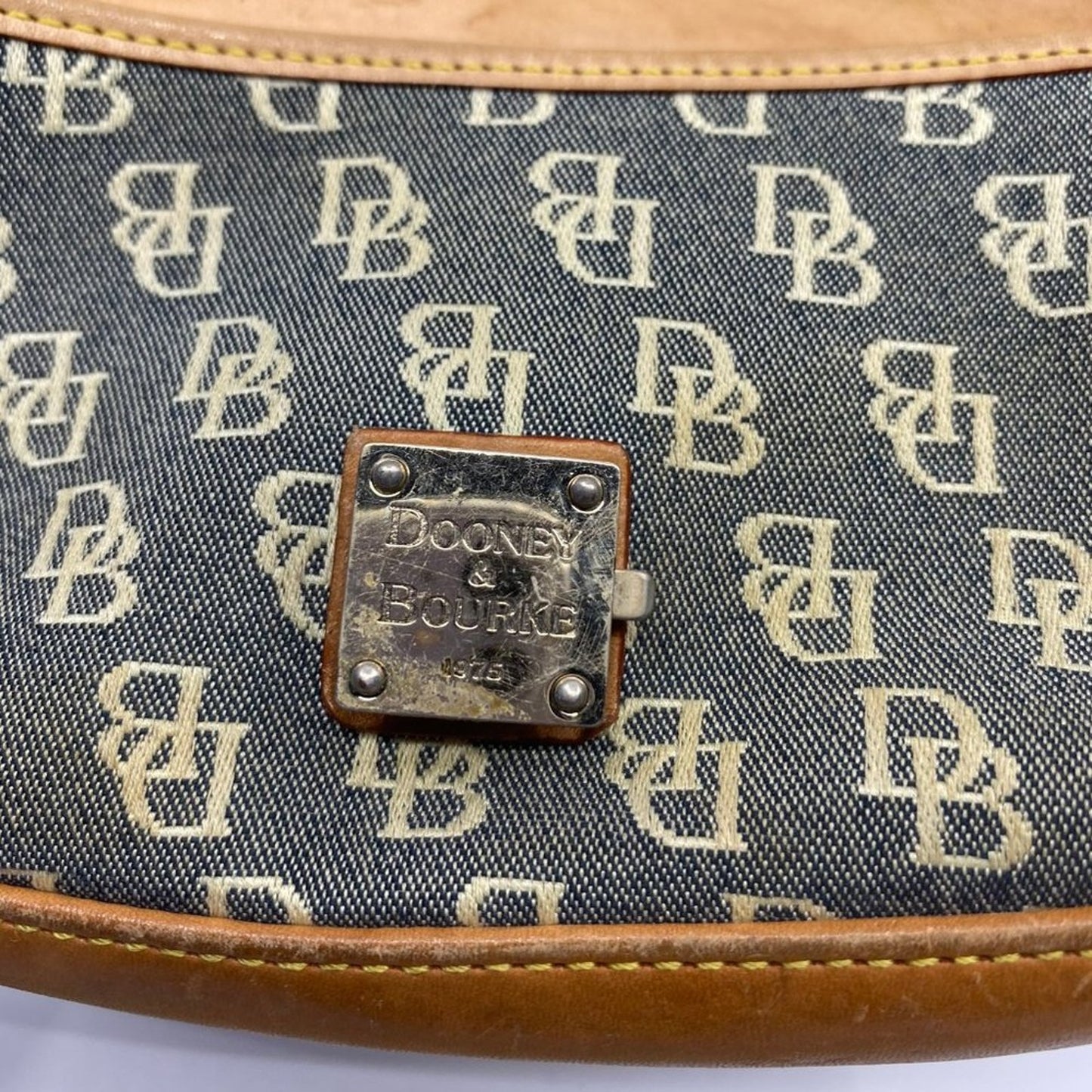 Dooney & Bourke Gray Brown Leather Wristlet