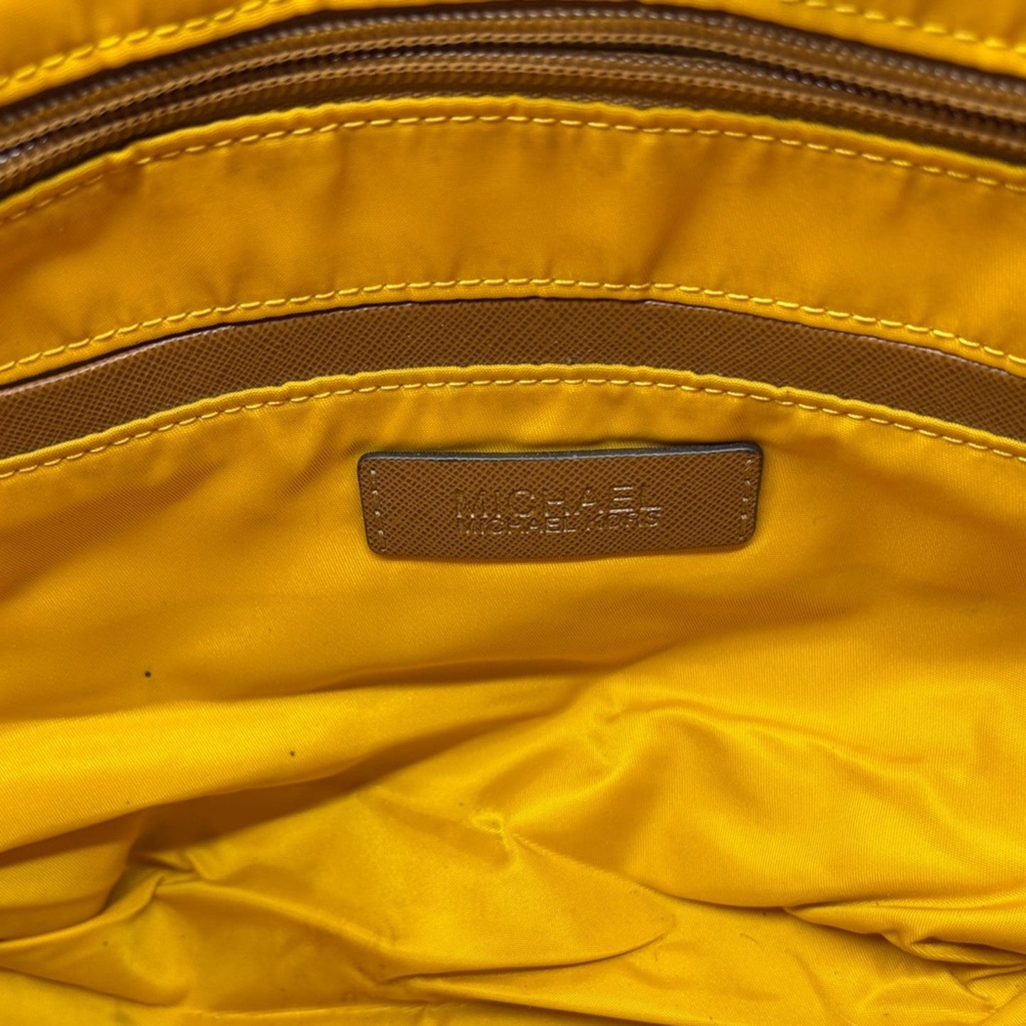 Michael Kors Navy and Tan Shoulder Bag