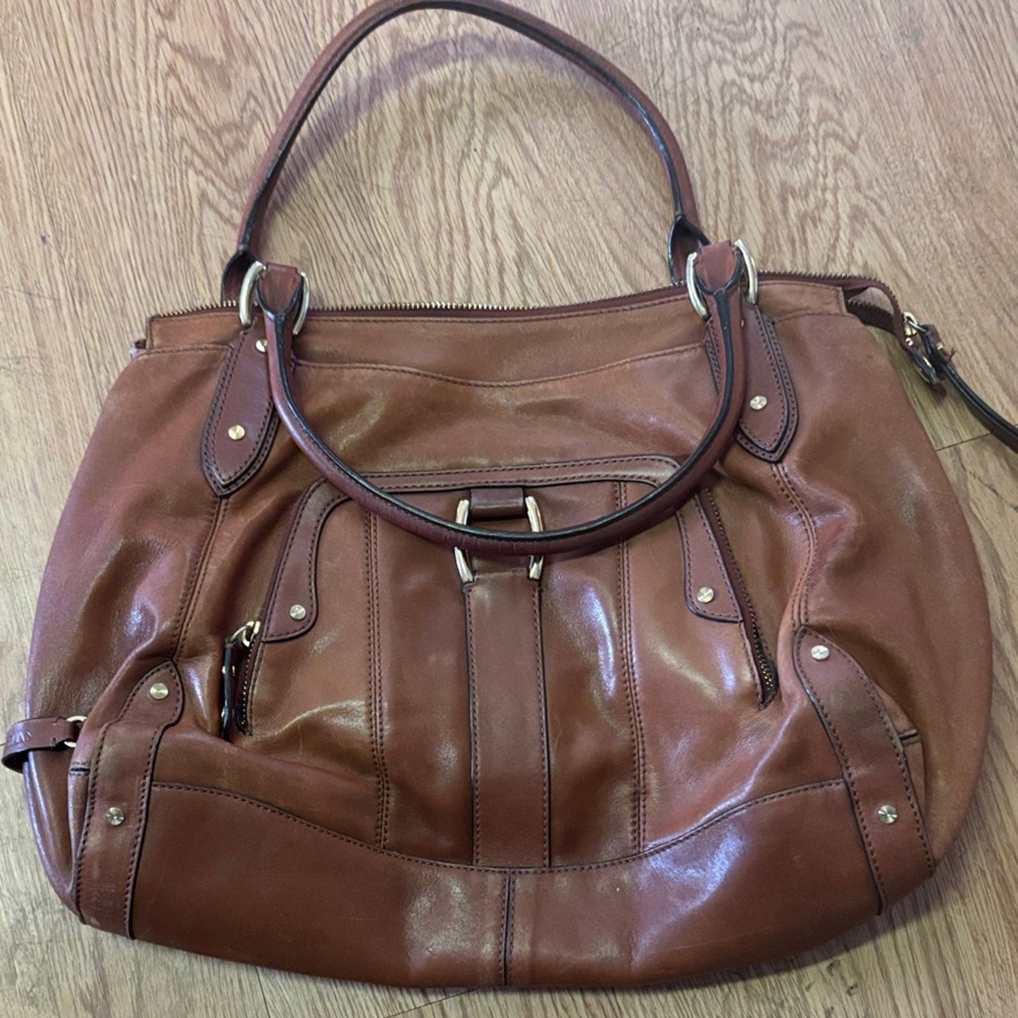 Cole Haan Rich Brown Leather Shoulder Bag