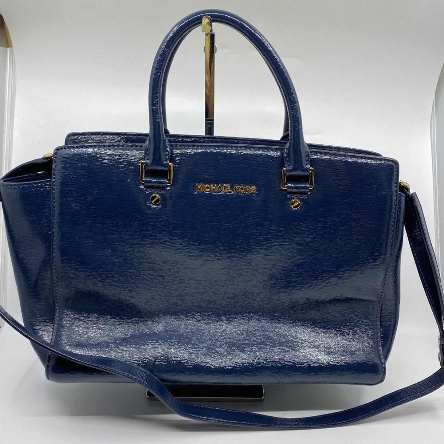 Michael Kors L Blue Leather Crossbody/Handbag