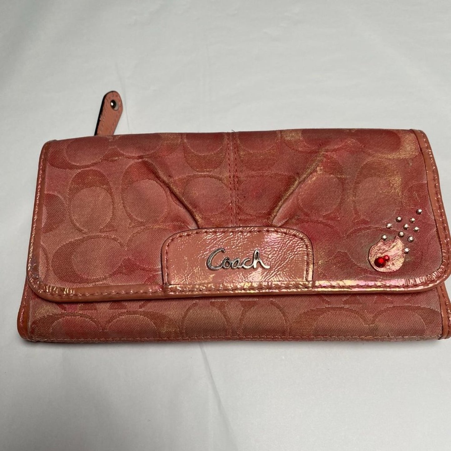 Coach Pink Tri-Fold Wallet Custom Trail Blazer