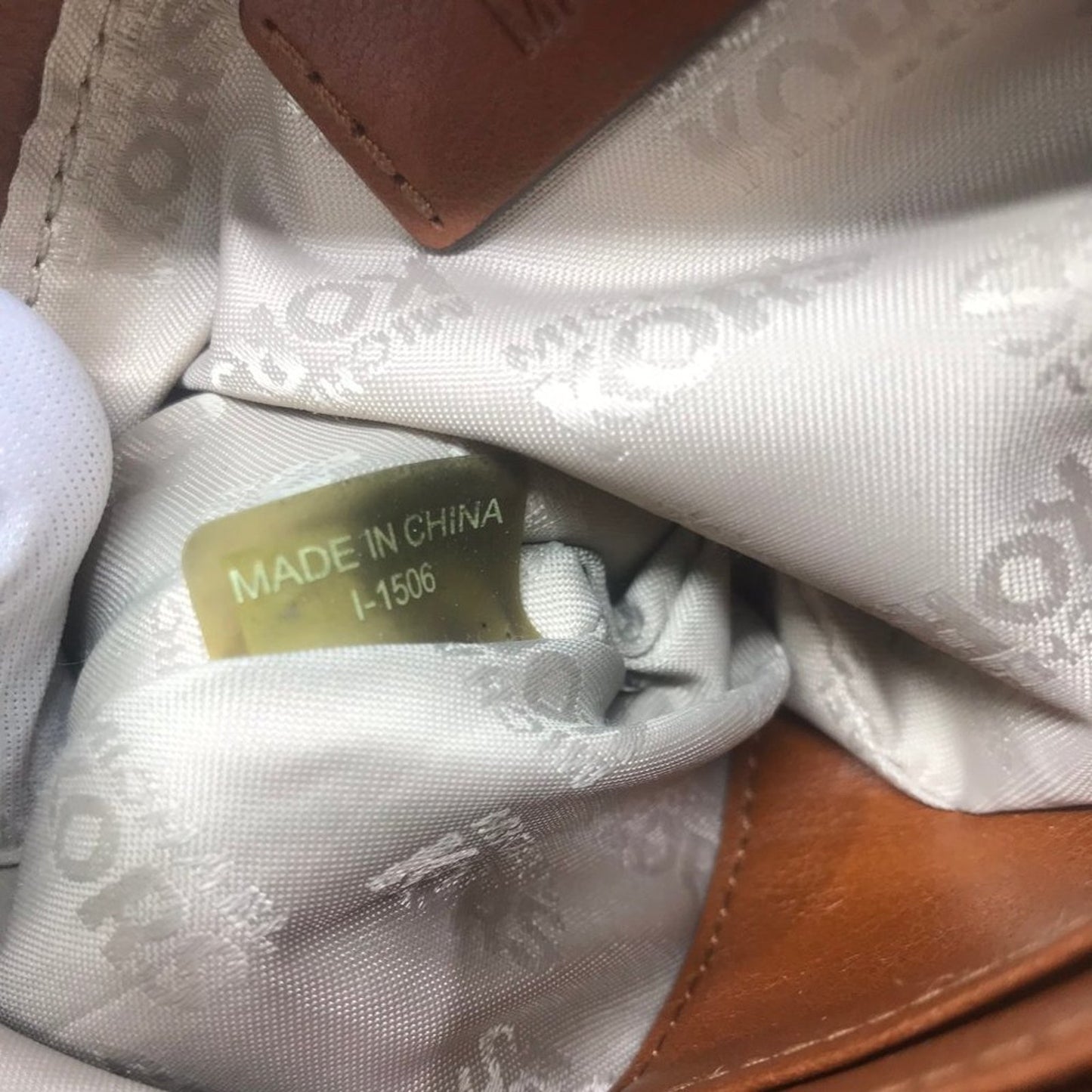 Michael Kors Fabric Tan Brown Wristlet