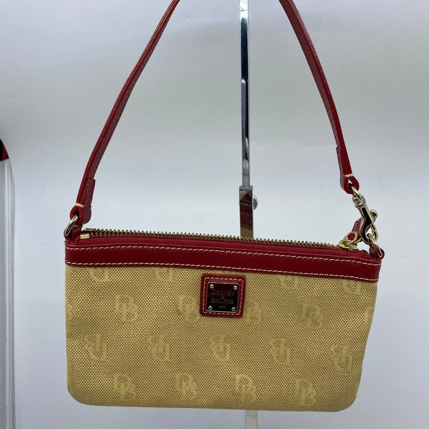 Dooney & Bourke Tan Fabric Wristlet