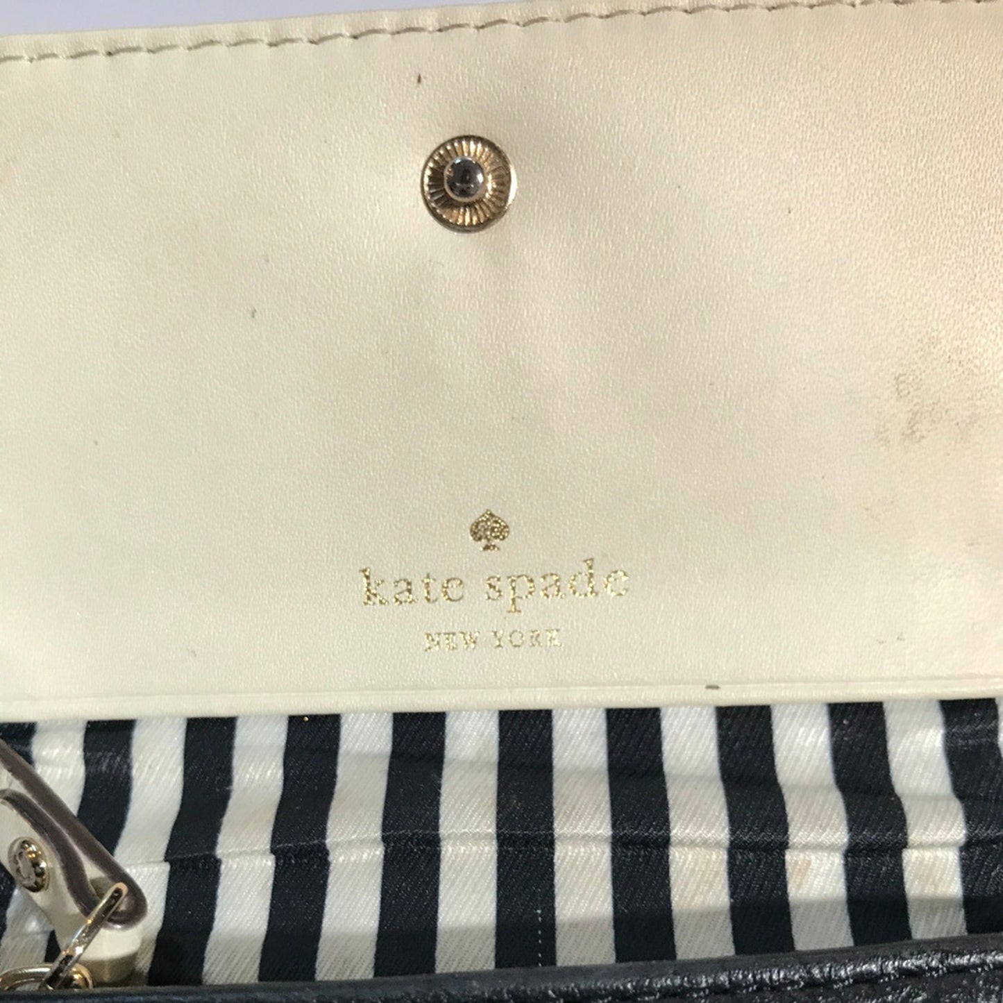 Kate Spade Black and White Leather Wallet