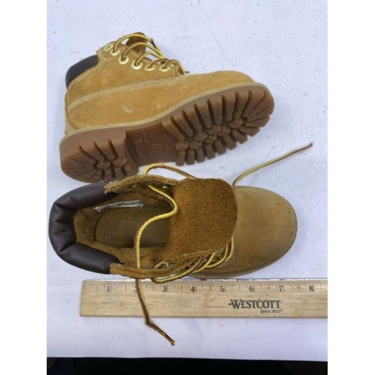 Timberland Tan Boys Leather Lace Up Great Conditio