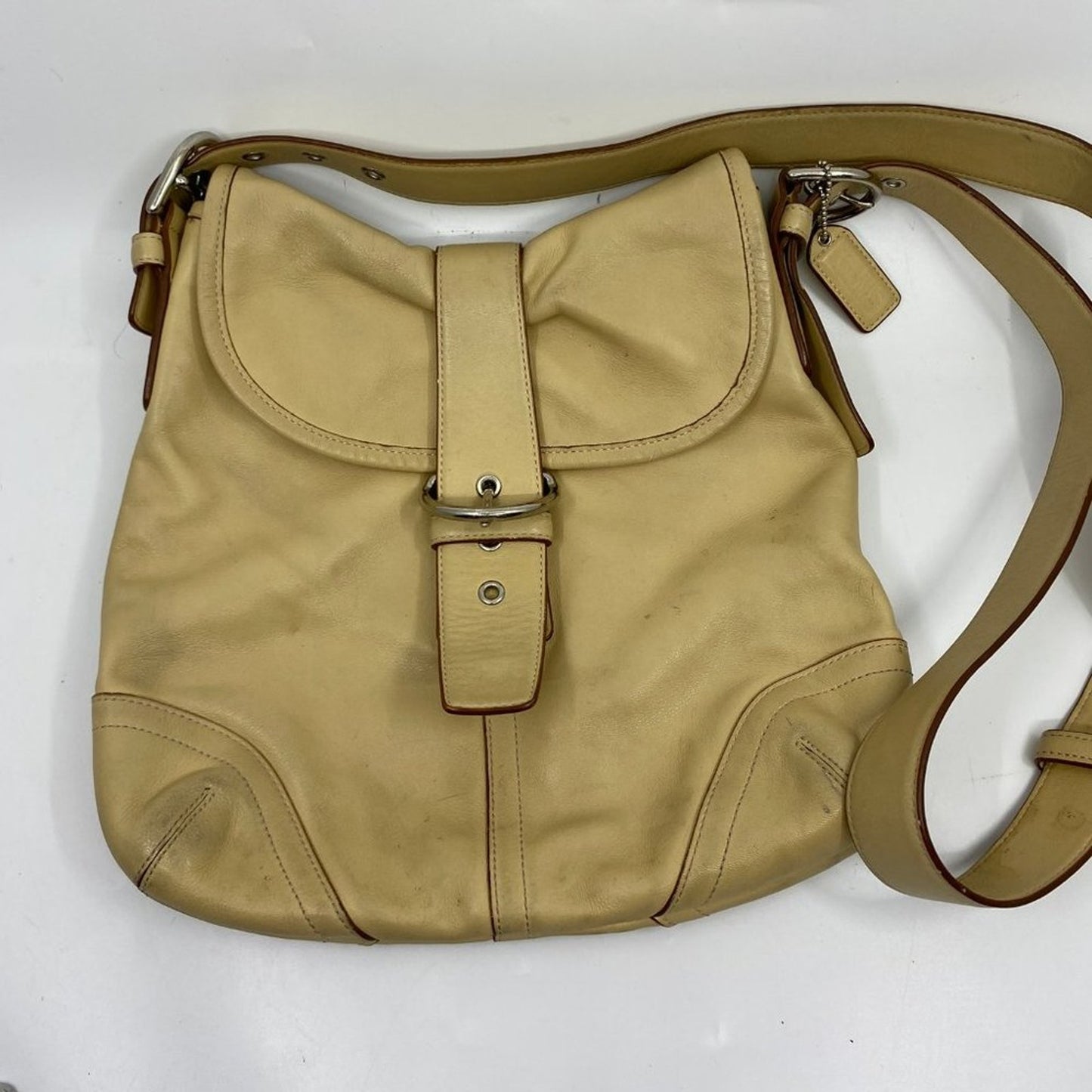 Coach Medium Tan Leather Crossbody Bag