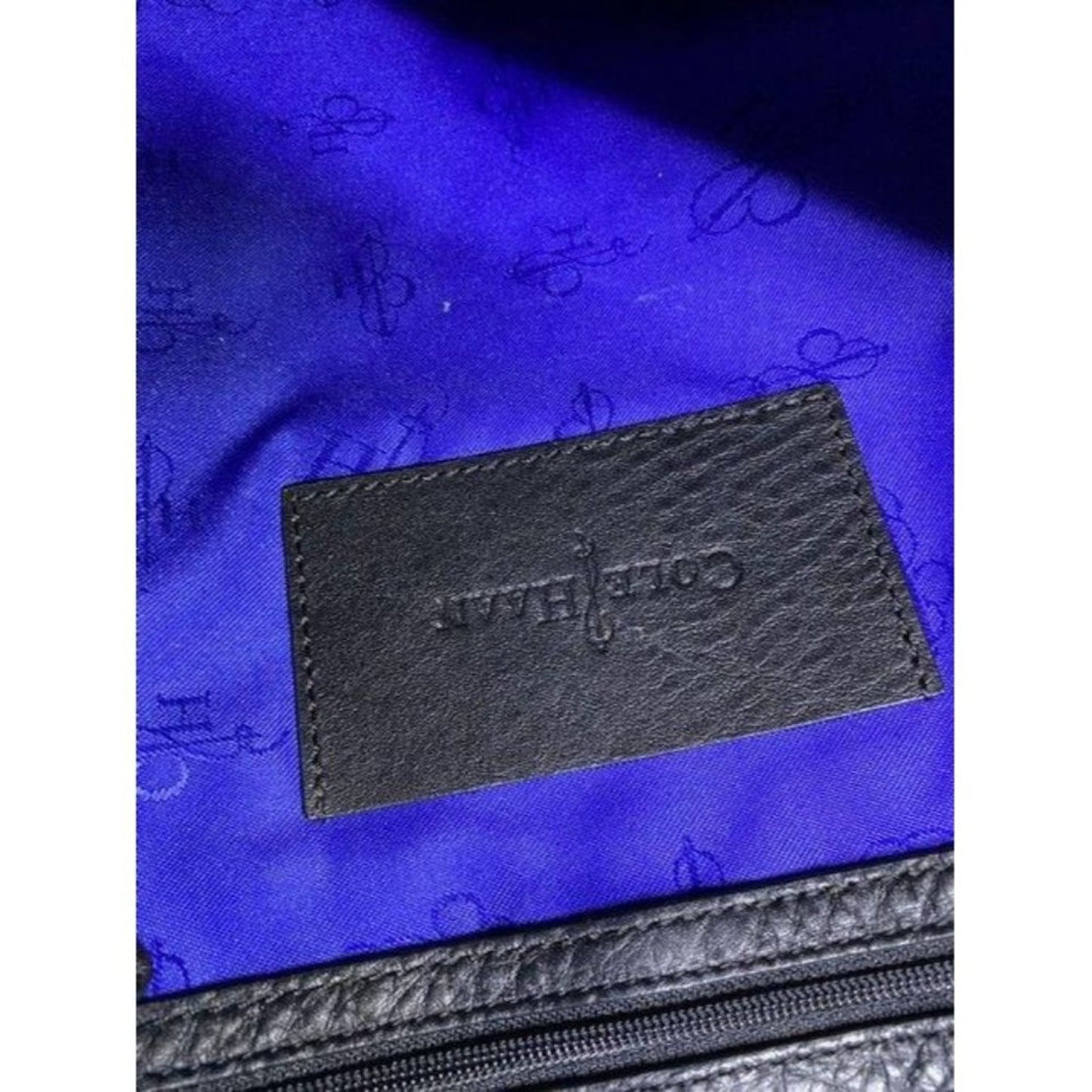 cole haan xl black leather shoulder bag