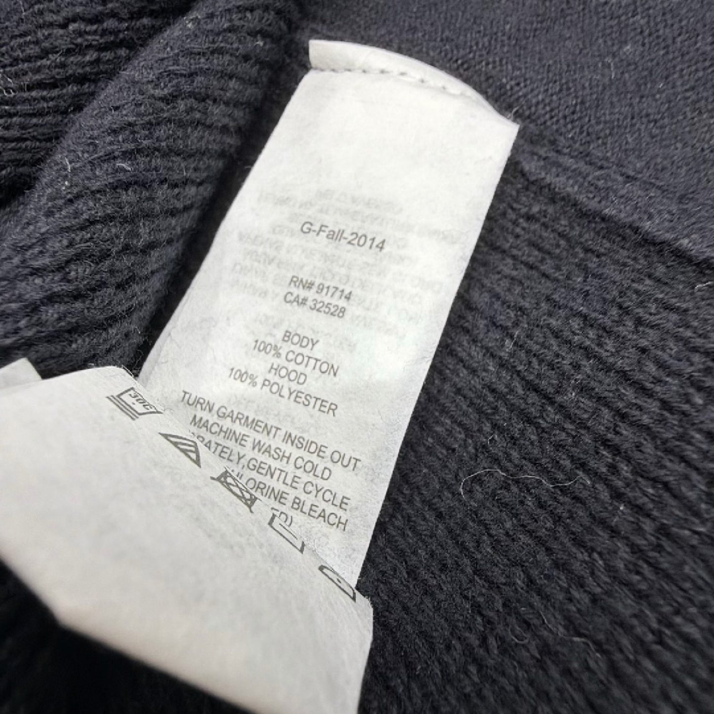 Armani Exchange Black Cotton Blend Half-Zip Hooded Sweater M