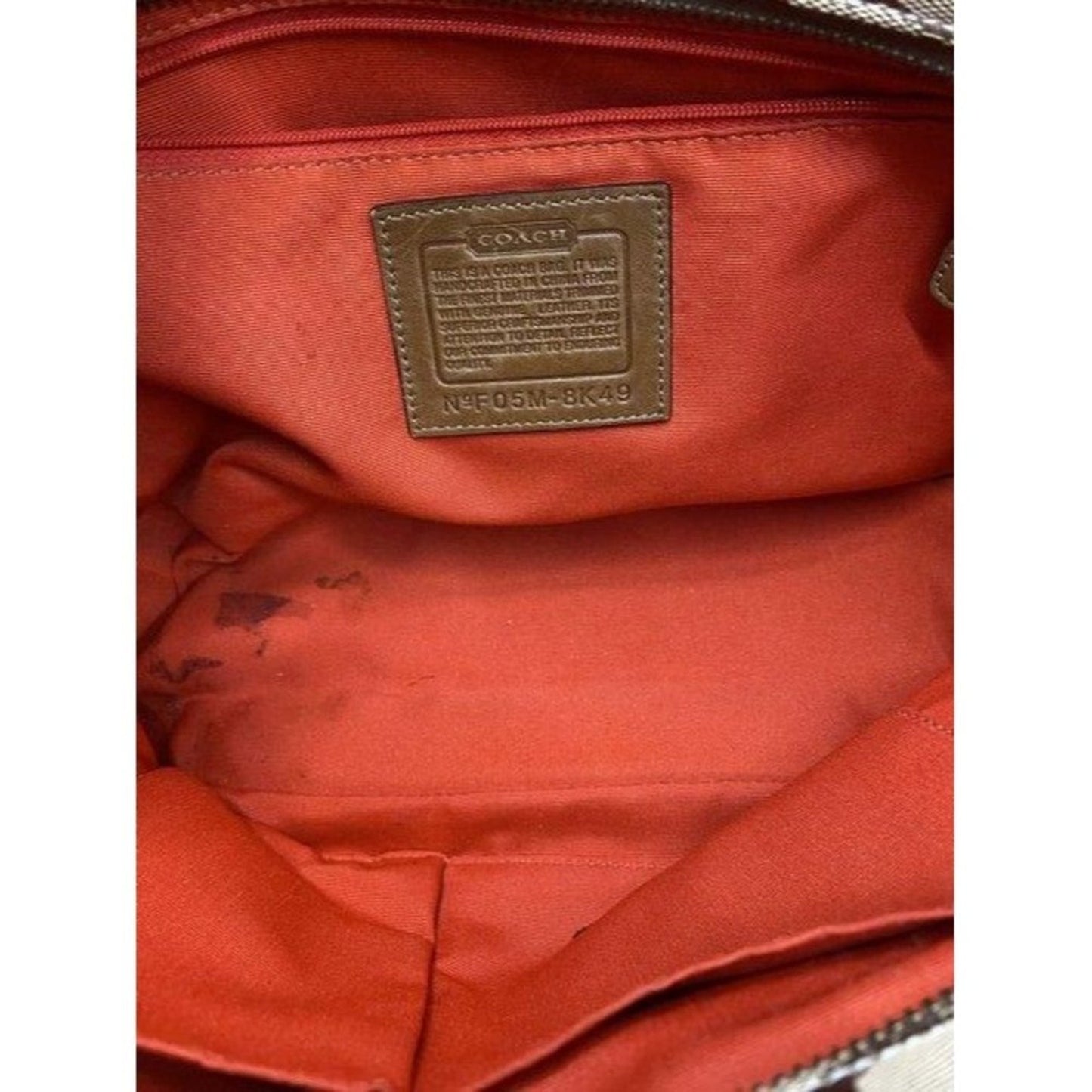 Coach Shoulder Bag Medium Msrp Beige Brown Jacquar