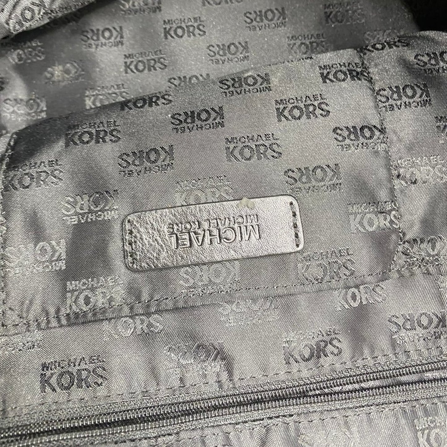Michael Kors M Size Black Interwoven Shoulder Bag