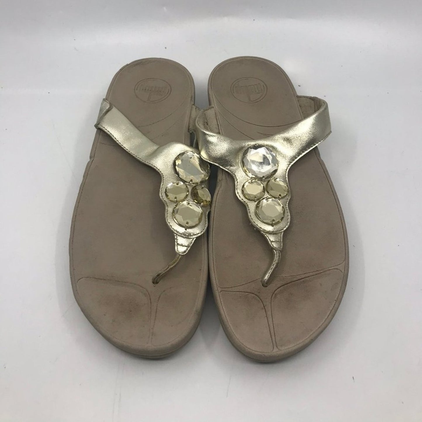 Fitflop Shine Stone Golden Tan Sandals Size: US 8