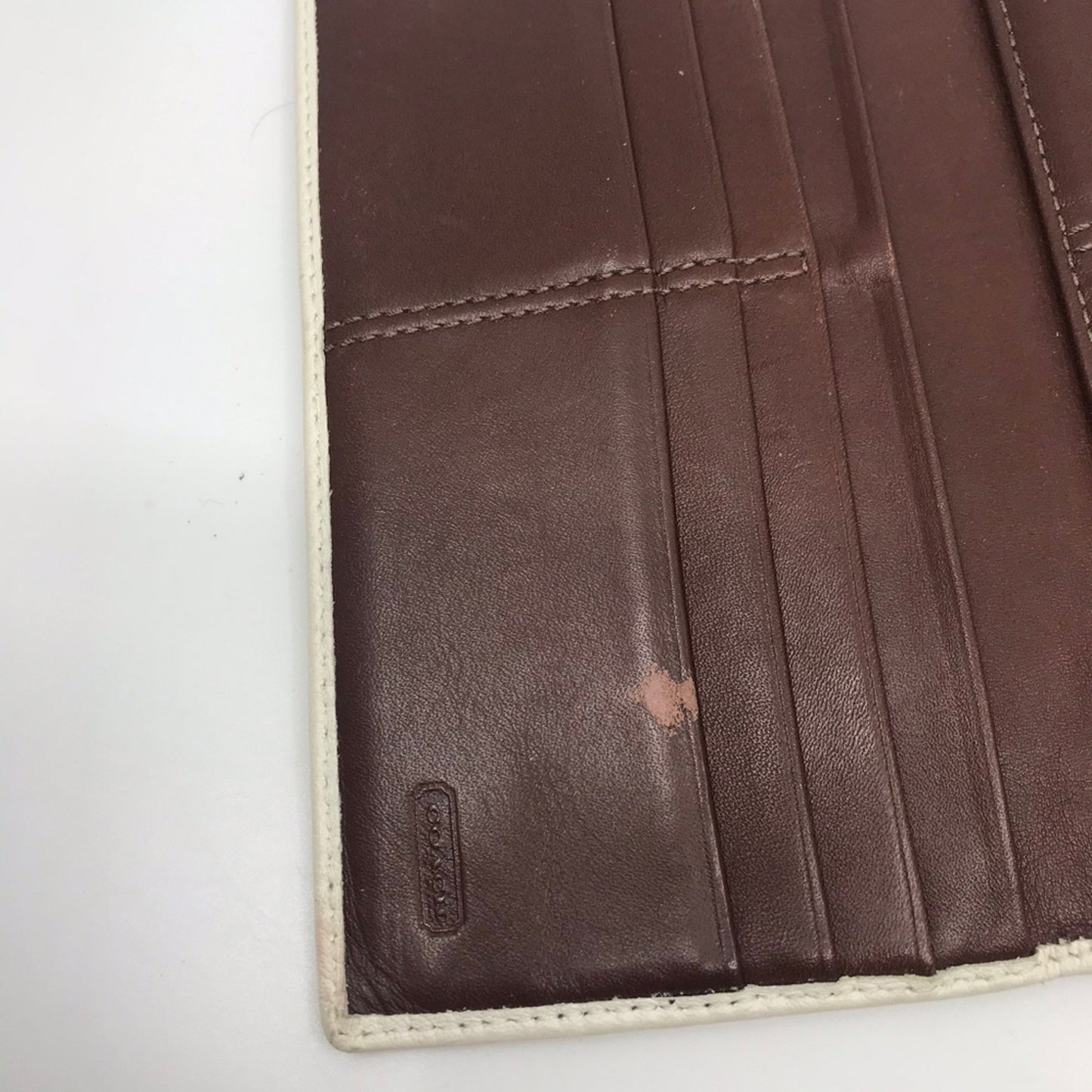 COACH White Leather Wallet