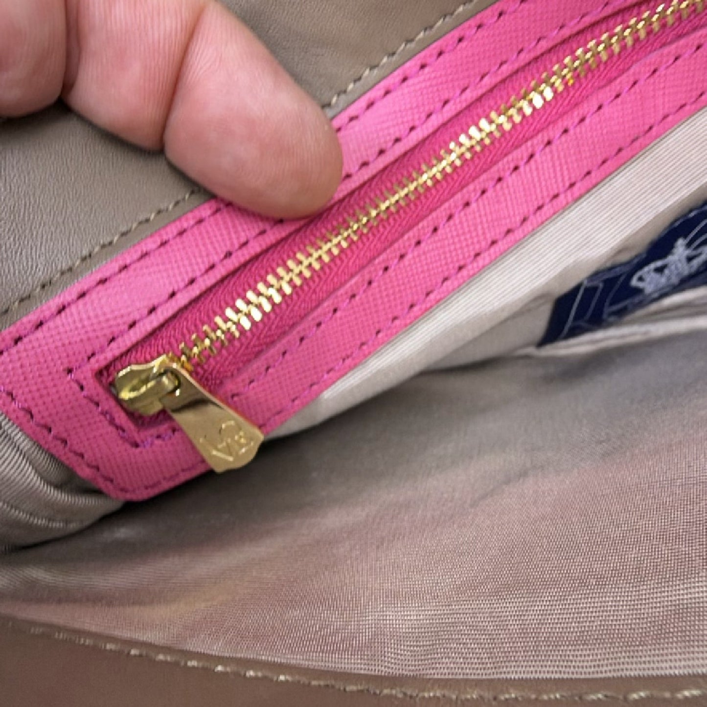 ADMJ Patchwork Brown Fur Leather Crossbody Bag