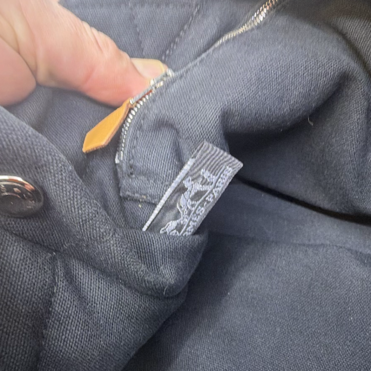 Hermès Herbag Cabas Black Canvas Tote Bag