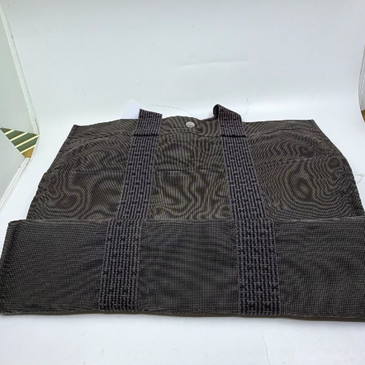 Hermes Fourre Tout Cabas Gray Canvas Tote Bag