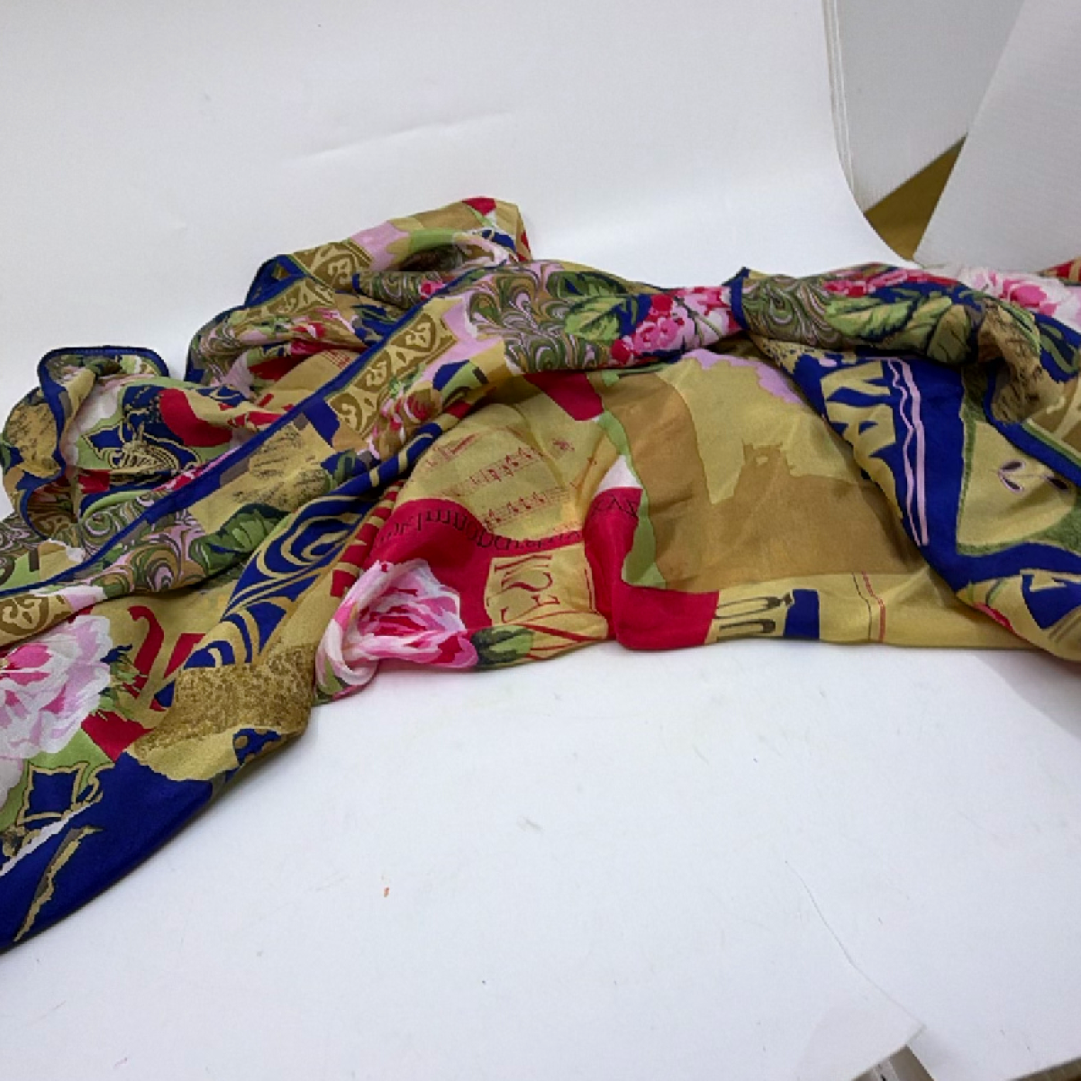 Kenzo Eclectic Print Multi-color Silk Scarf