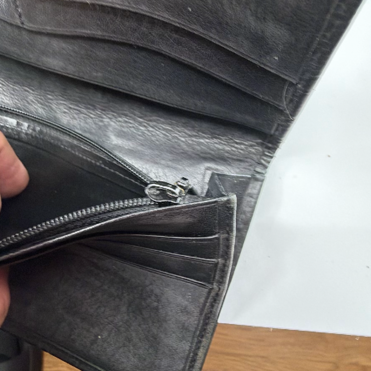Dunhill Black Textured Leather Long Wallet