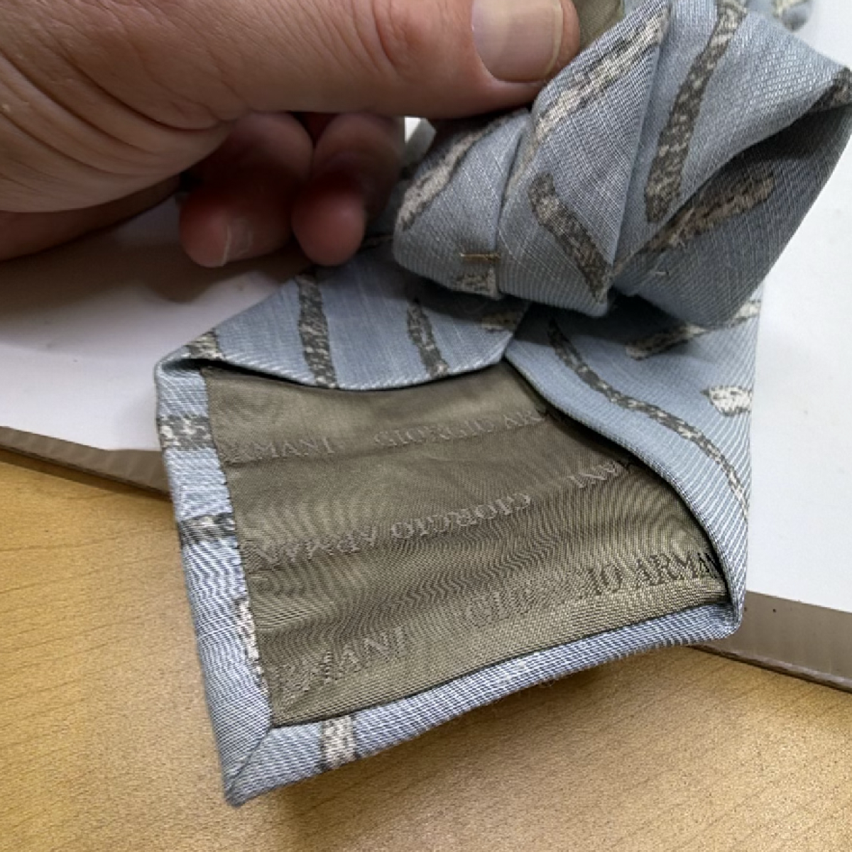 Giorgio Armani Blue Silk Blend Tie