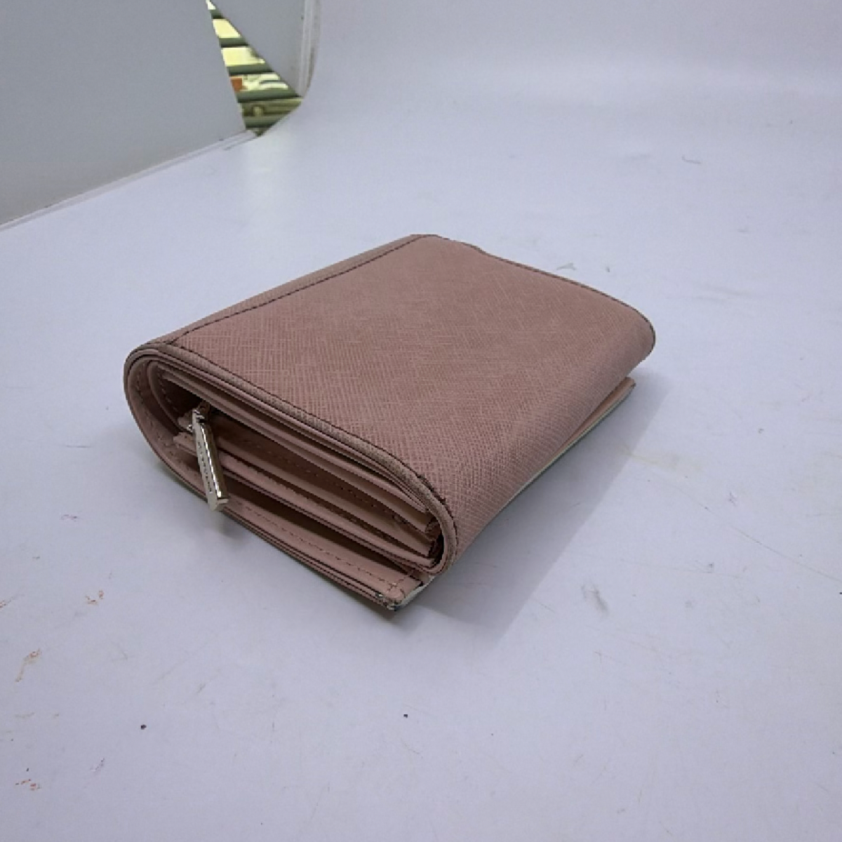 Jill Stuart Pink Saffiano Leather Wallet