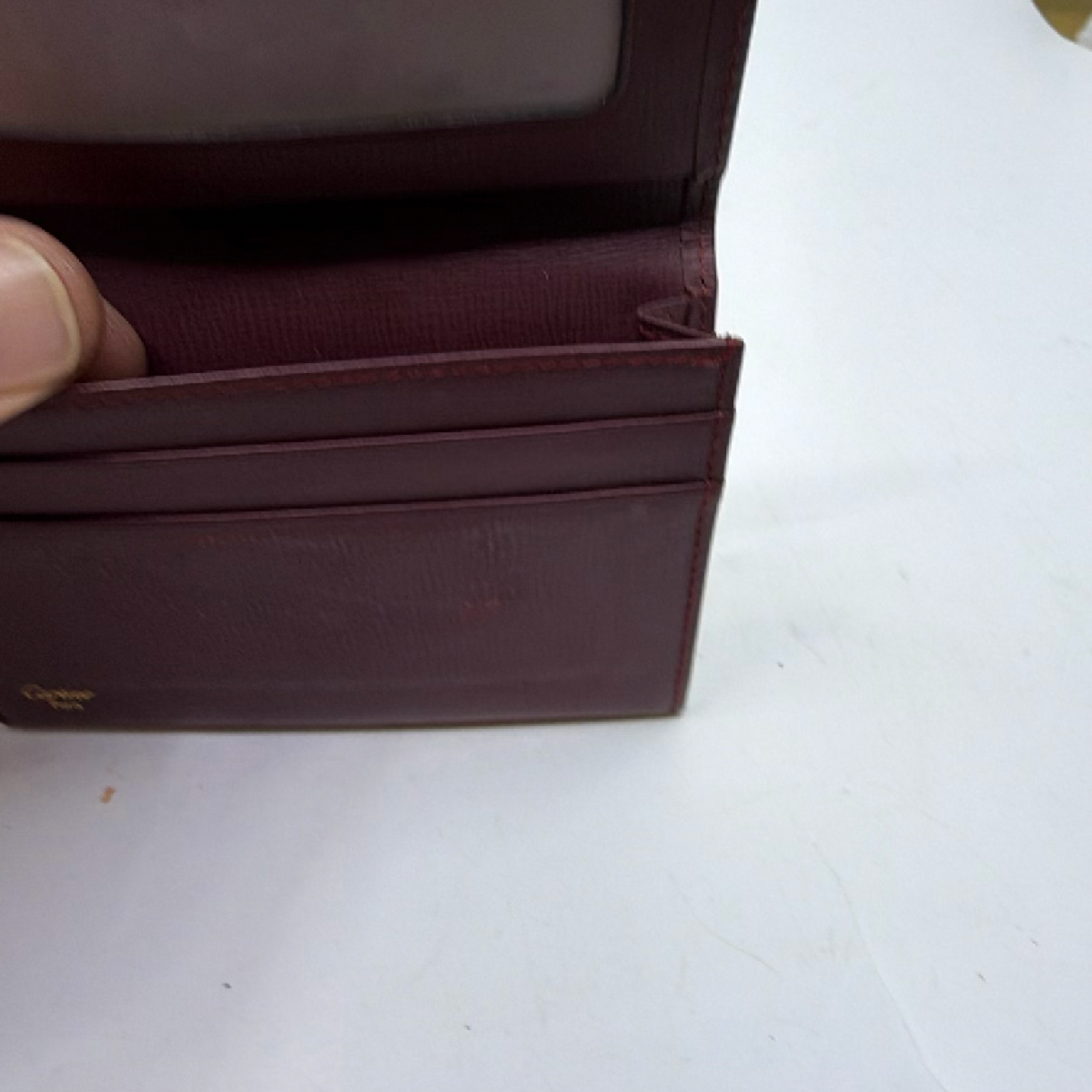 Cartier Must de Cartier Burgundy Leather Card Holder