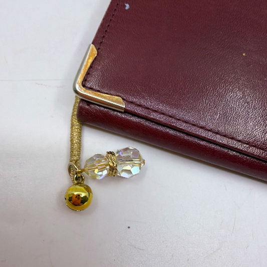 Hanae Mori Embossed Butterfly Burgundy Leather Wallet