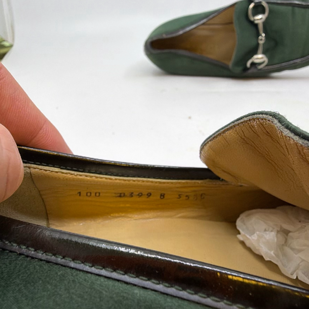 Gucci Horsebit Loafer Green Suede 35.5 C Loafer