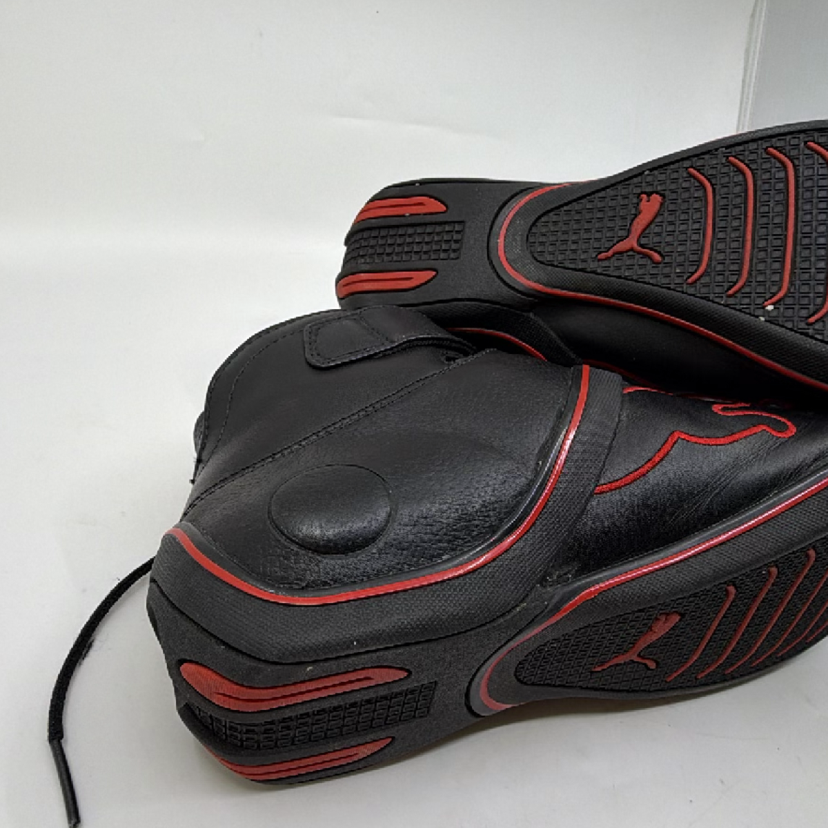 Puma Ferrari Mid-Top Driving Sneaker Black Leather US 6