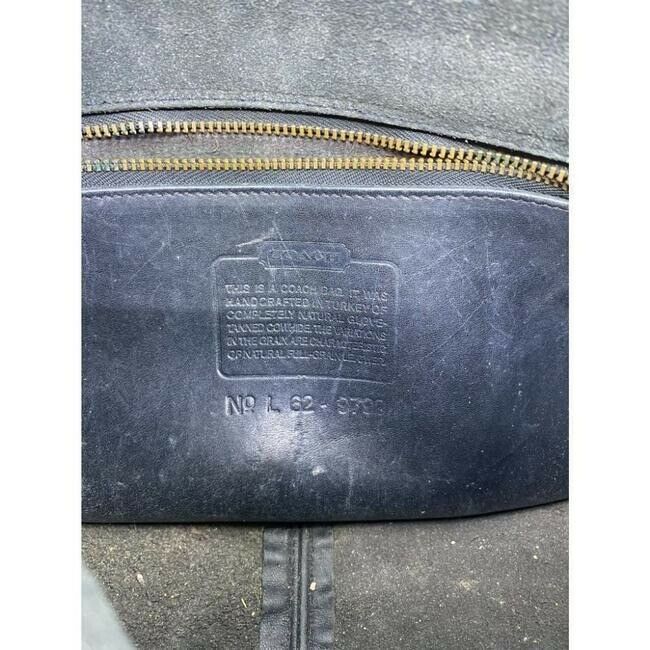 coach vintage black leather cross body bag