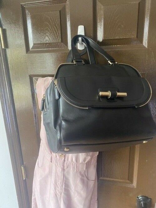 Jimmy Choo Justine Handbag Black Leather Shoulder Bag