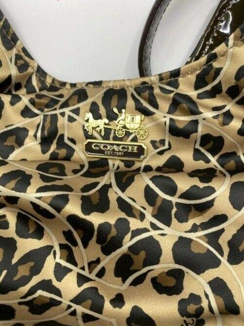coach in need of tlc brown fabric shoulder bag
