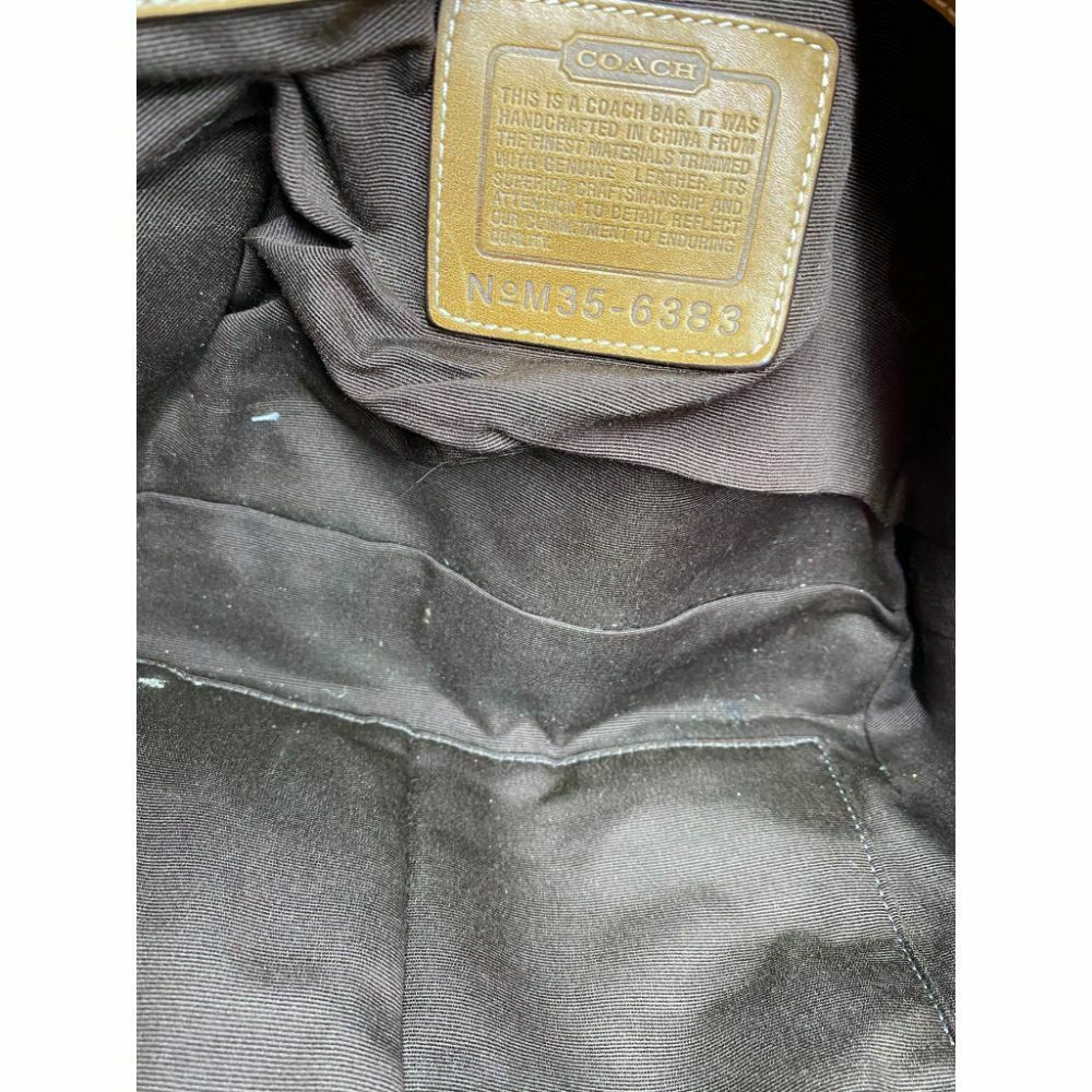 Coach Women's Brown Tan Medium Fabric Tote Bag