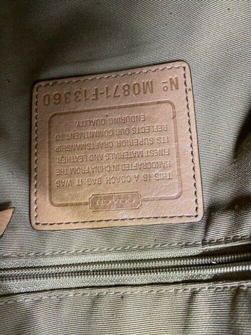coach beige brown jacquard fabric cross body bag