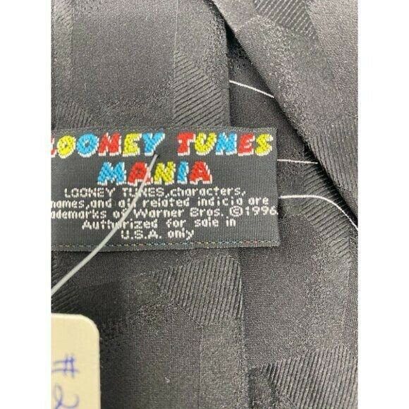 NWOT Looney Tunes Neck Tie Baseball Game Black