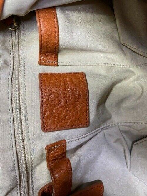 cole haan xl orange leather shoulder bag