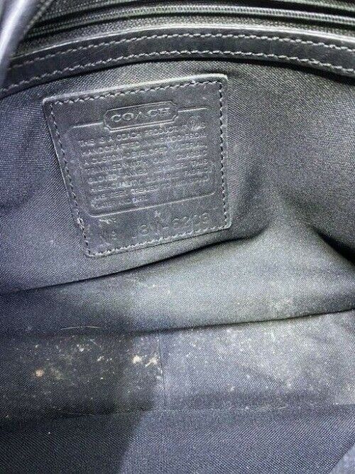 coach medium black fabric shoulder bag