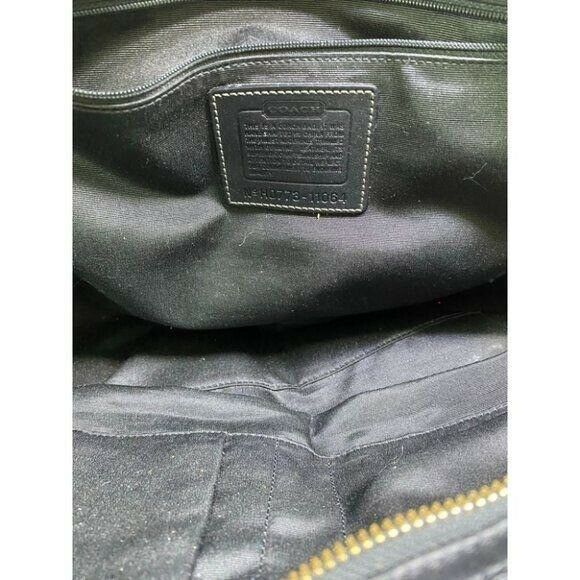 COACH Large Black Jacquard Fabric Tote Bag