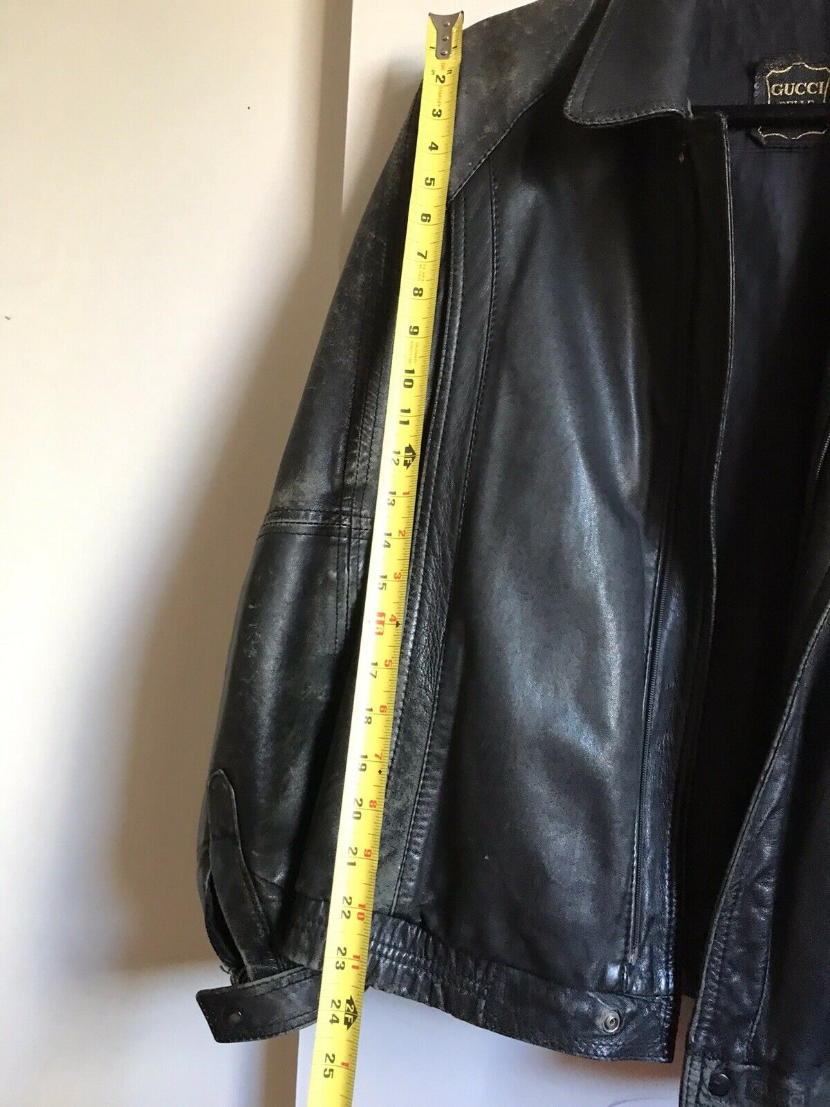 GUCCI Vintage Men’s Leather Jacket Medium
