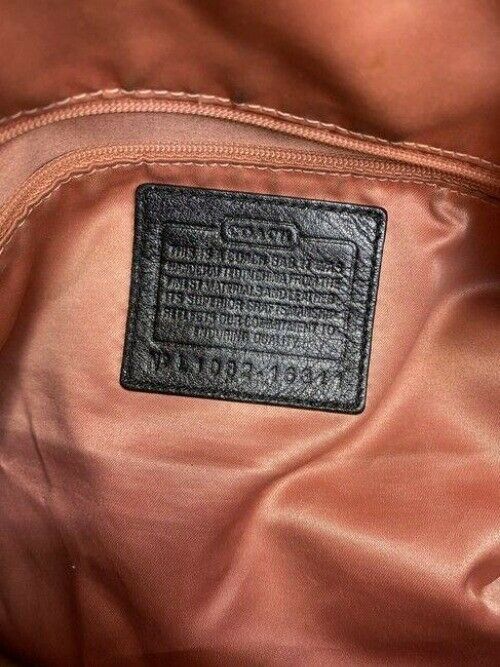 coach bag cream black fabric tote
