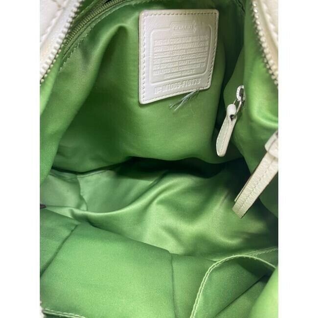 Coach Large White Leather Hobo Bag