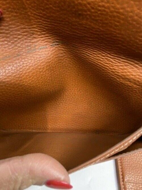 brown hermes vintage wallet