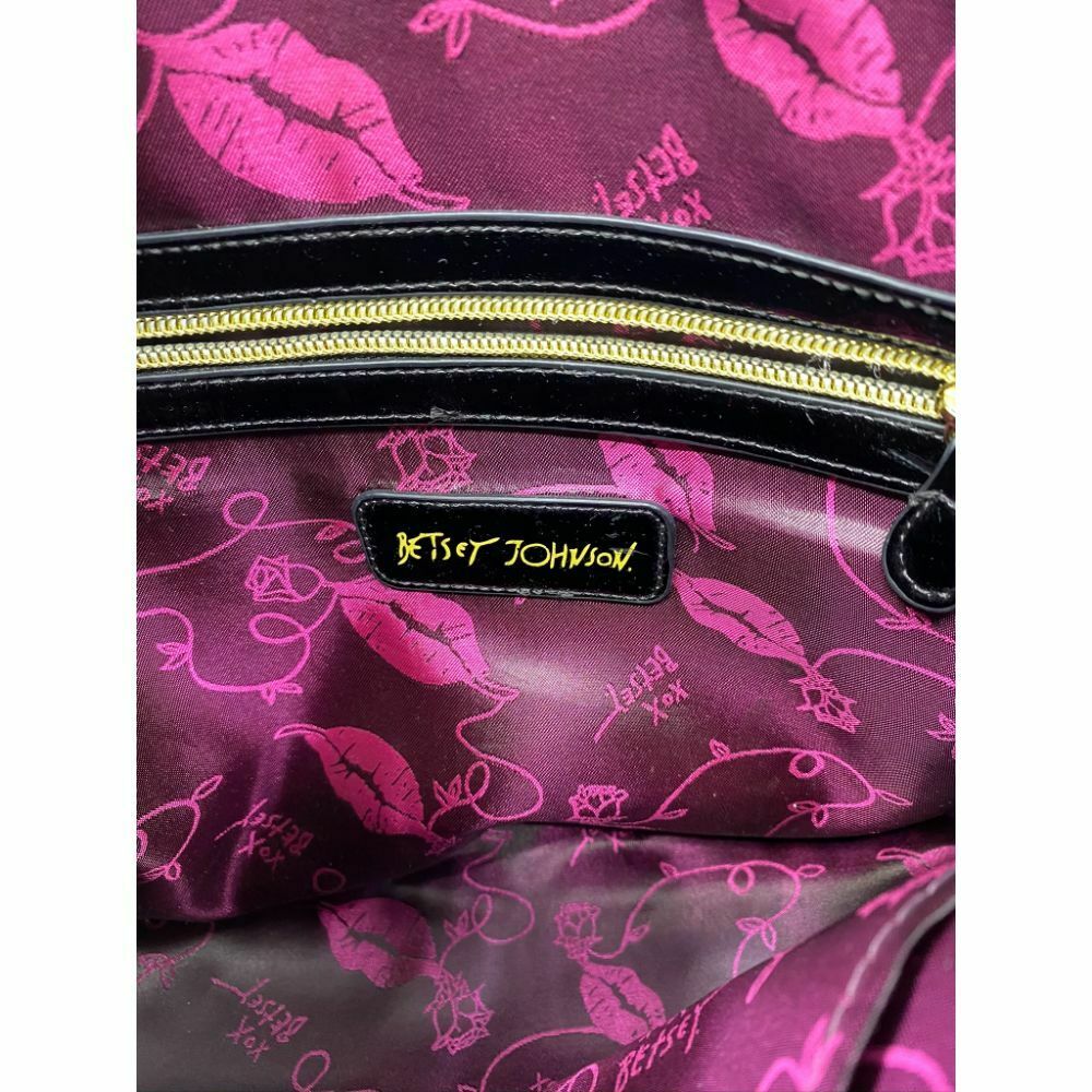 BETSEY JOHNSON Faux Leather Embellished Tote Bag