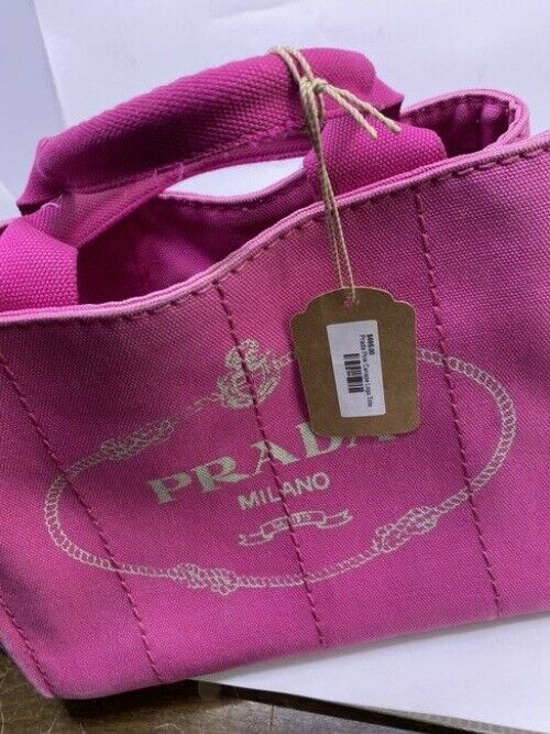 Prada Shopping Tote Canapa Logo Fuxia Shoulder Bag