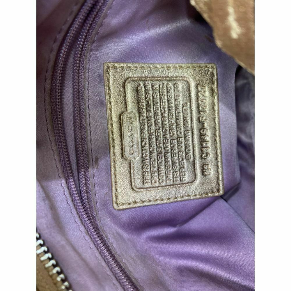 COACH Medium/ Large Leather Gold Shoulder Bag