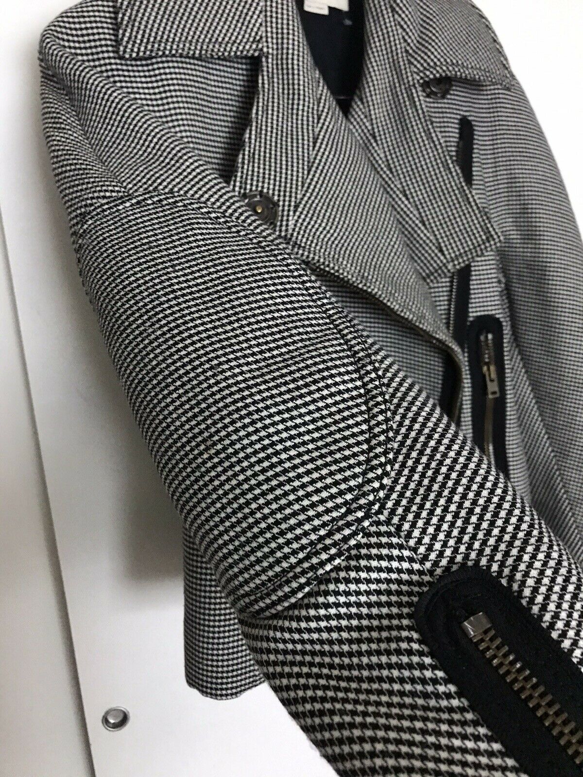 STELLA McCartney Houndstooth Bomber Jacket US Sz Small