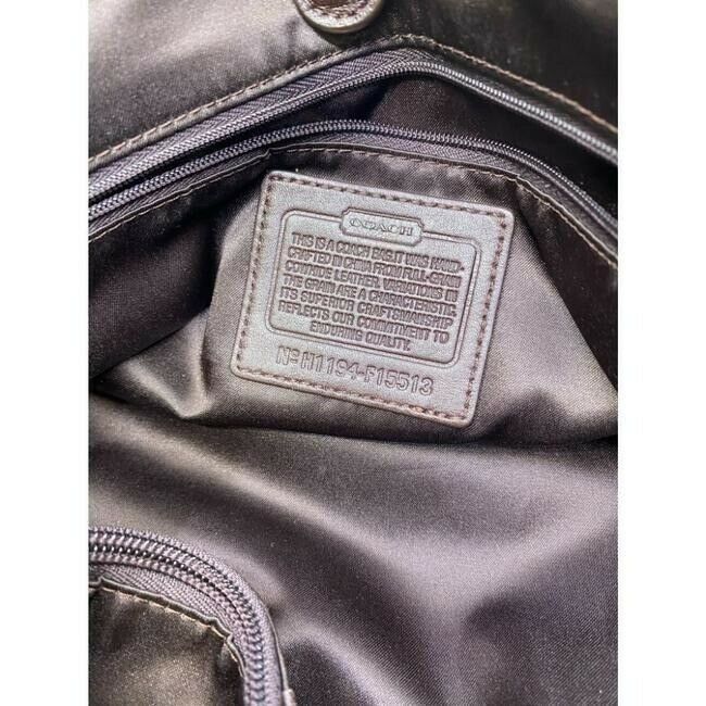 COACH Large Brown Leather Shoulder Bag