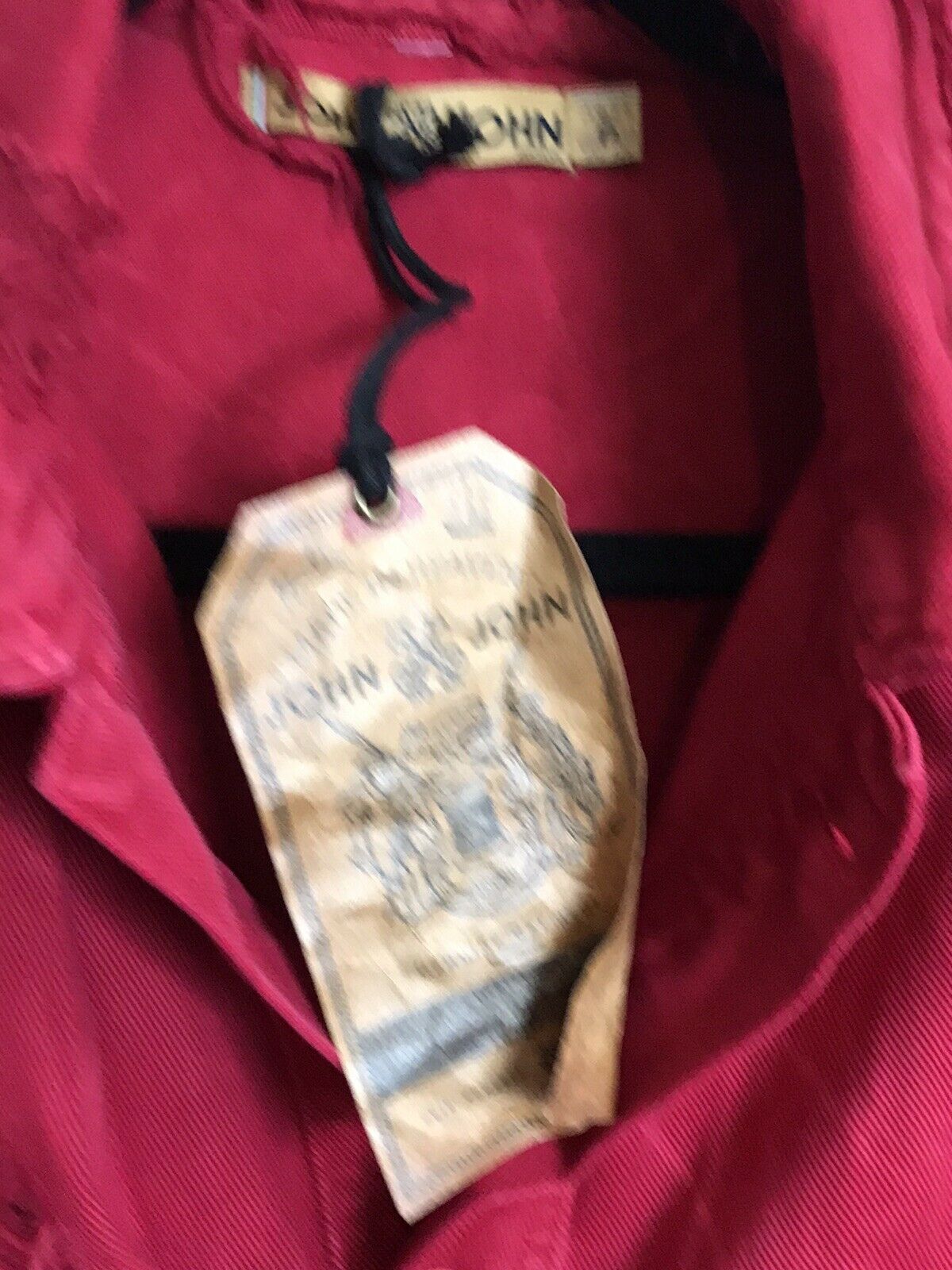 NWT! John John Lab Red Denim Jacket Small